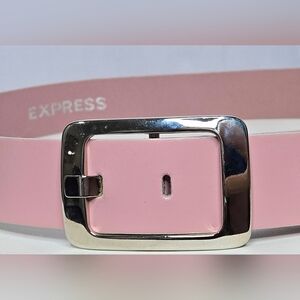 Express Pink Genuine Leather Belt | Made in Italy | Size Medium NWOT